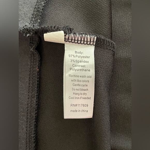 MODBE Black Mini Skirt Leather Trim Size Small - Picture 4 of 4